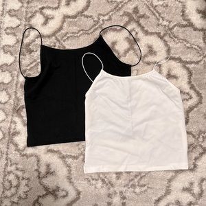 Adika Backless Cami Set White & Black